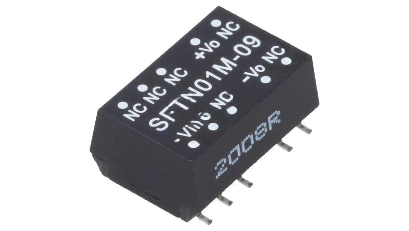 Przetwornica DC/DC, 1W, Uwej: 10,8...13,2 VDC, Uwyj: 9 VDC SFTN01M-09