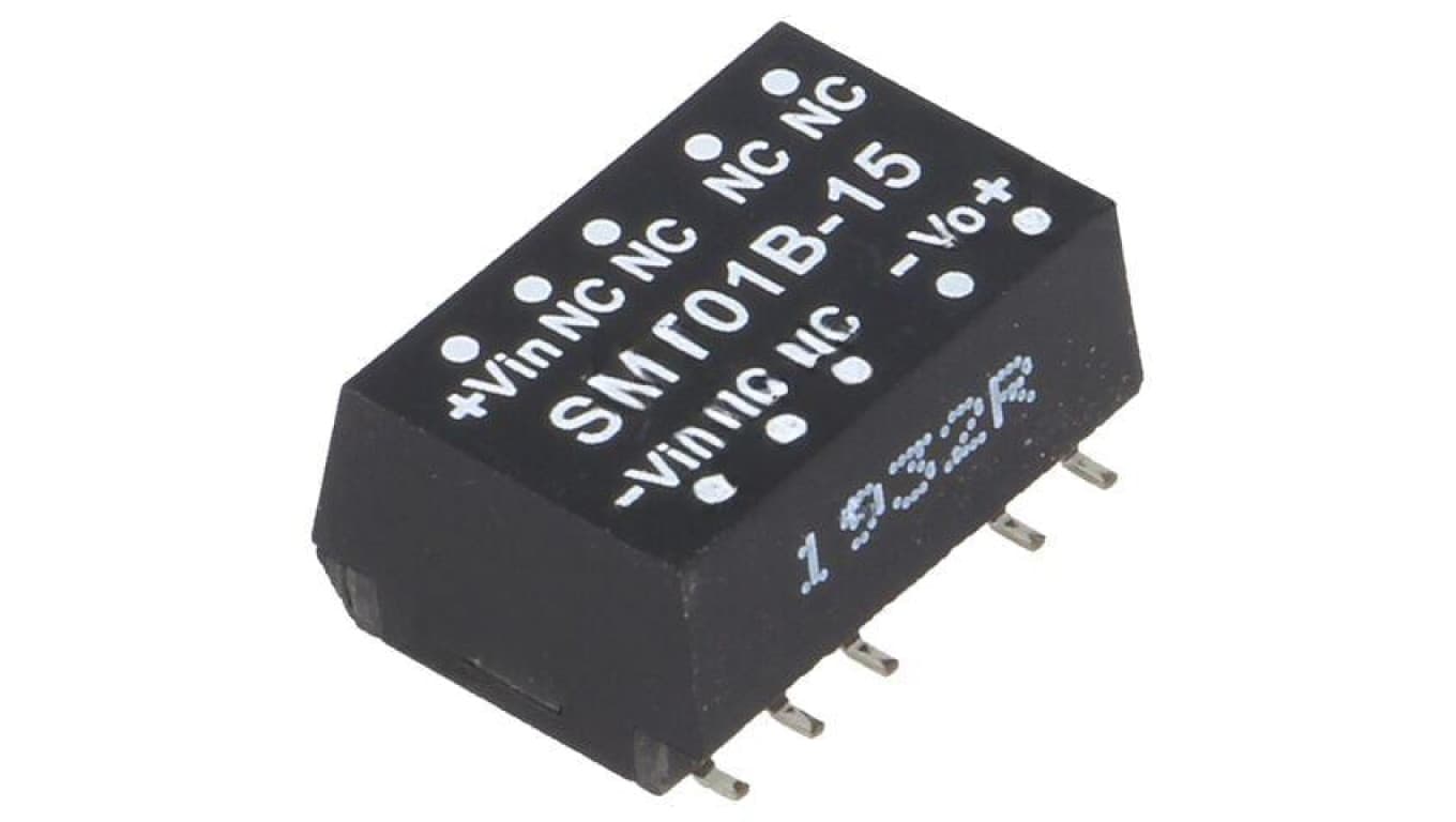 Przetwornica DC/DC, 1W, Uwej: 18...36 VDC, Uwyj: 15 VDC, Iwyj: 6,7...67mA SMT01B-15