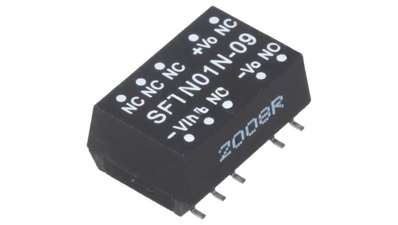 Przetwornica DC/DC, 1W, Uwej: 21,6...26,4 VDC, Uwyj: 9 VDC SFTN01N-09