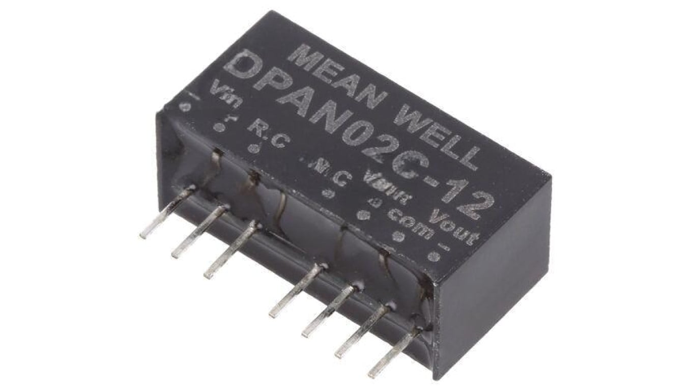 Przetwornica DC/DC, 2W, Uwej: 36...75 VDC, Uwyj: 12 VDC DPAN02C-12