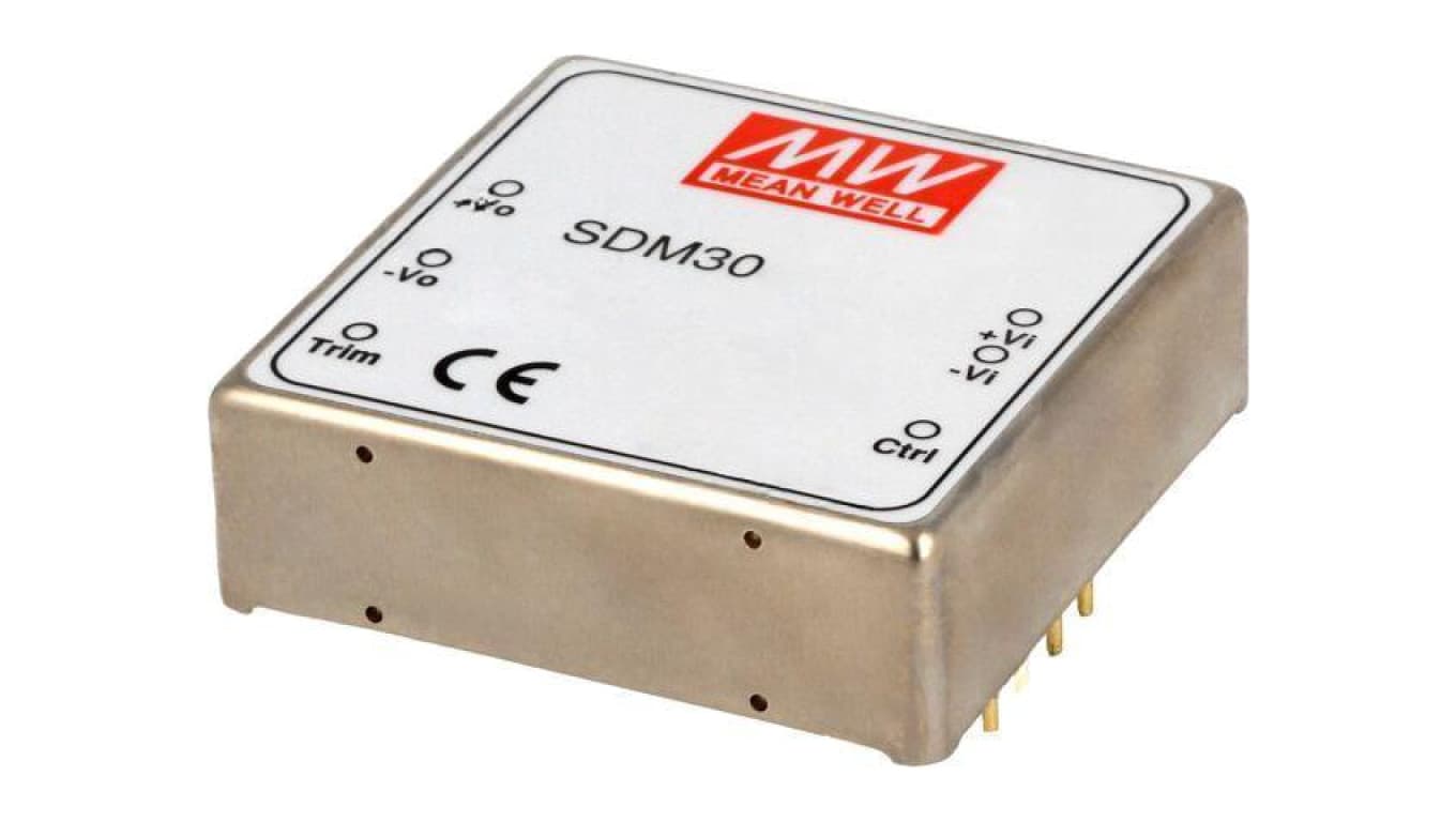 Przetwornica DC/DC, 30W, Uwej: 18...36 VDC, Uwyj: 15 VDC, Iwyj: 2A SDM30-24S15