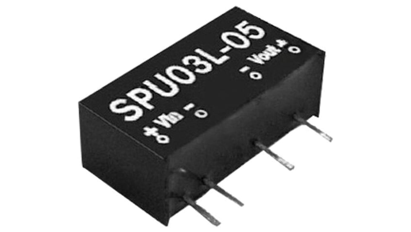 Przetwornica DC/DC, 3W, Uwej: 10,8...13,2 VDC, Uwyj: 5 VDC, Iwyj: 600mA SPU03M-05