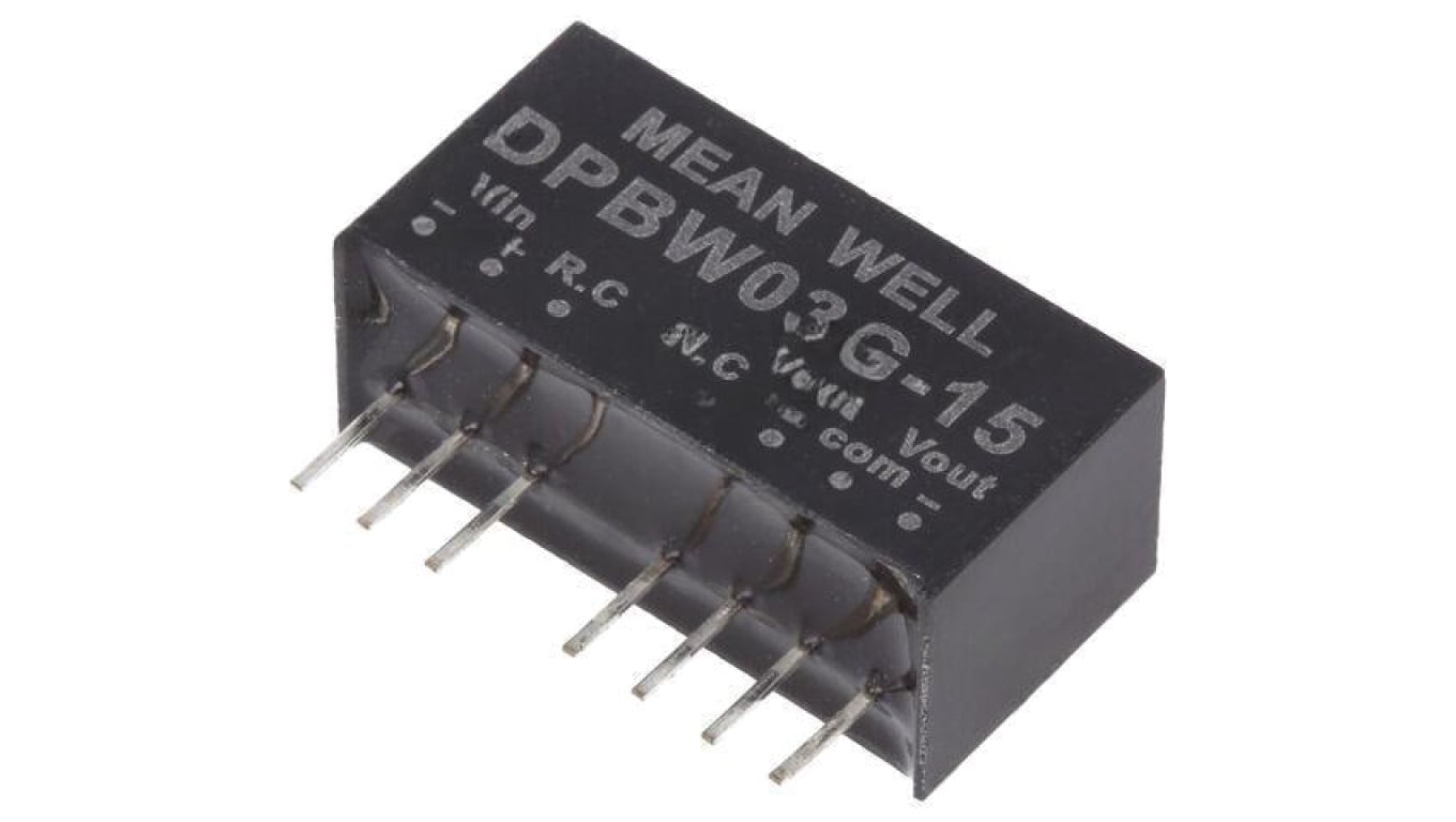 Przetwornica DC/DC, 3W, Uwej: 18...75 VDC, Uwyj: 15 VDC DPBW03G-15