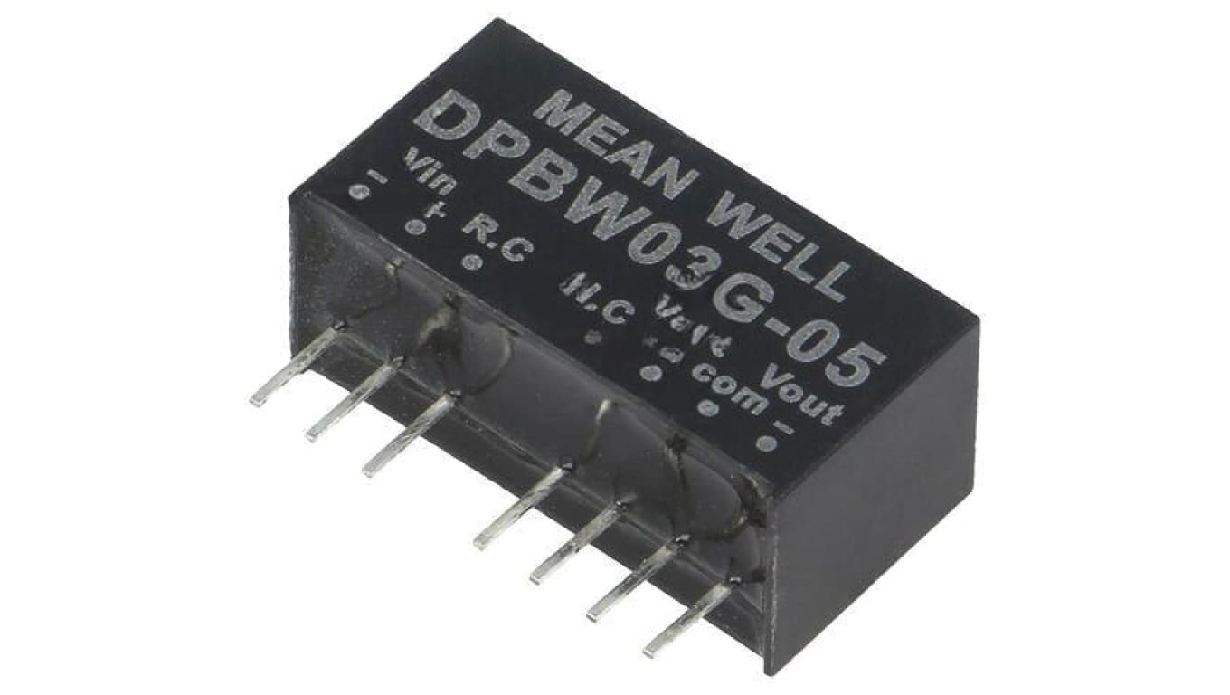 Przetwornica DC/DC, 3W, Uwej: 18...75 VDC, Uwyj: 5 VDC DPBW03G-05
