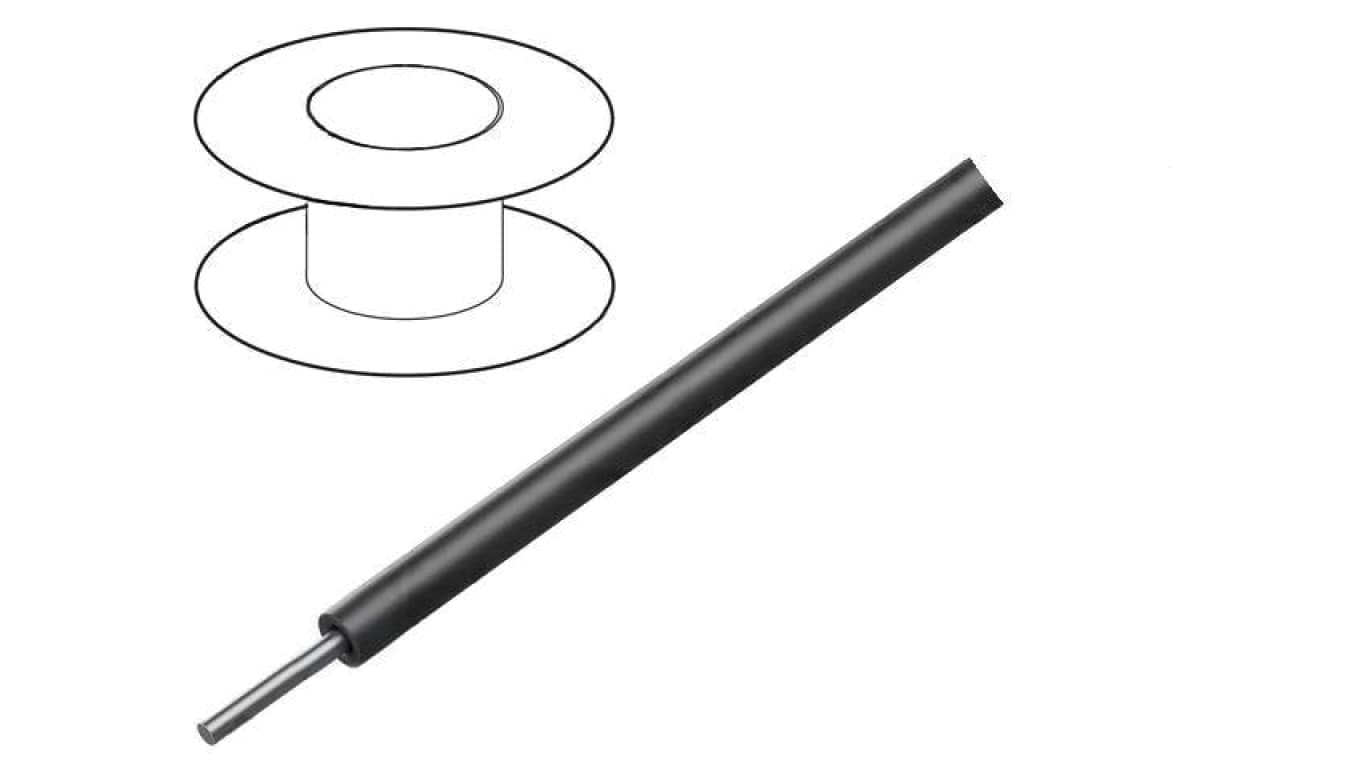 Przewód HookUp Wire d: 30AWG drut Cu ETFE czarny 30,5m 1805 BK005