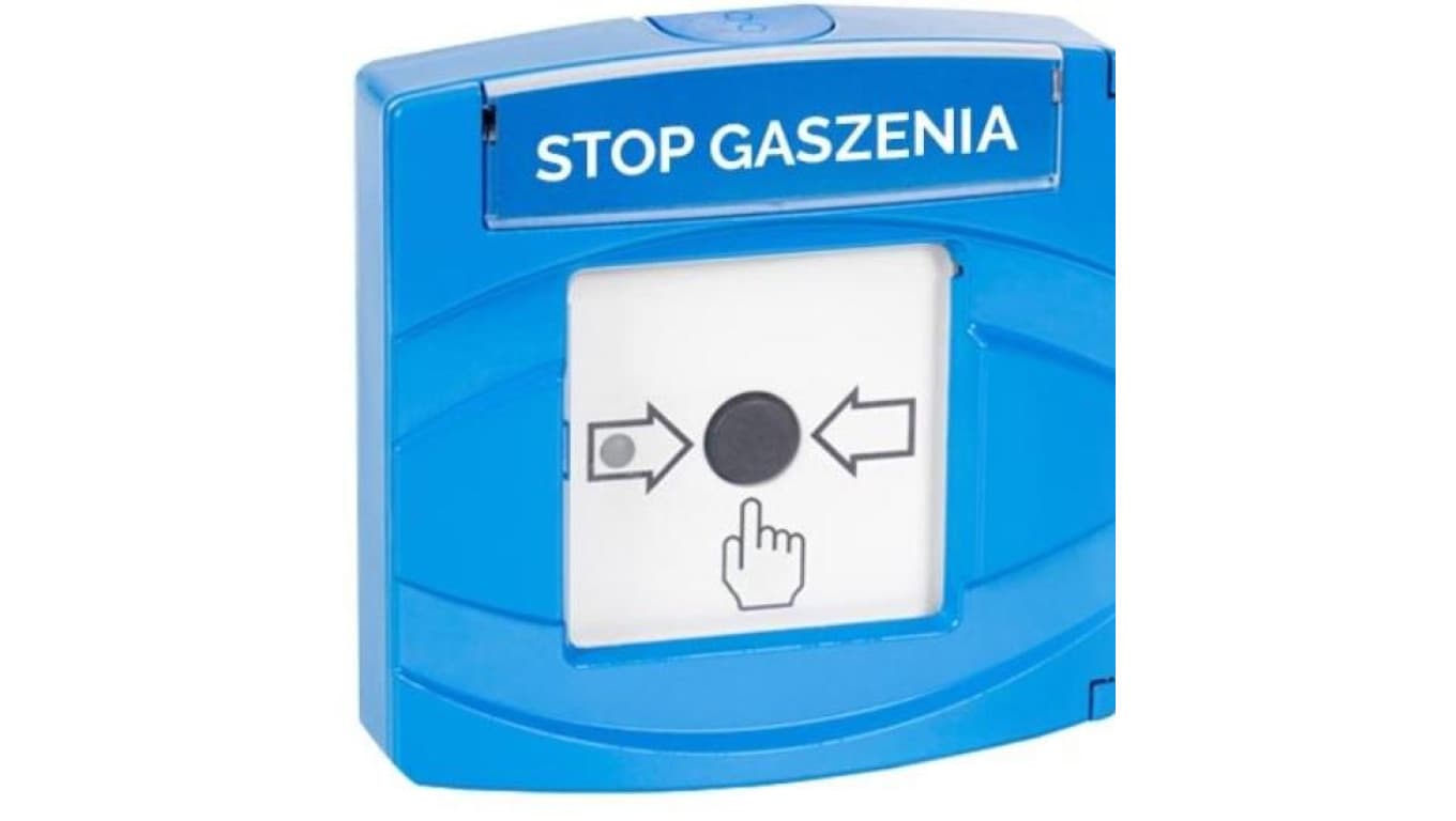 Przycisk gaszenia STOP niebieski IP43