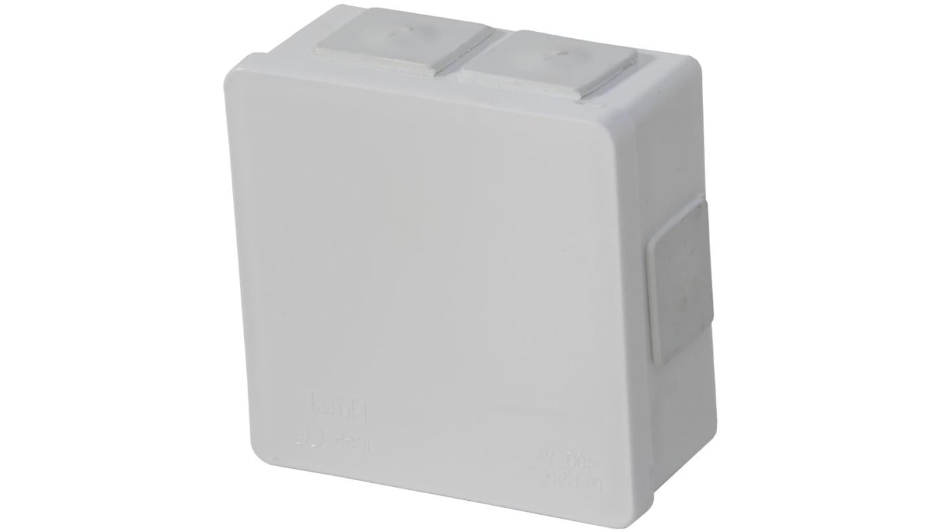 Puszka instalacyjna pusta natynkowa typu KLIK z dławikami gumowymi x6 86x86x40mm hermetyczna IP55 biała ViPlast