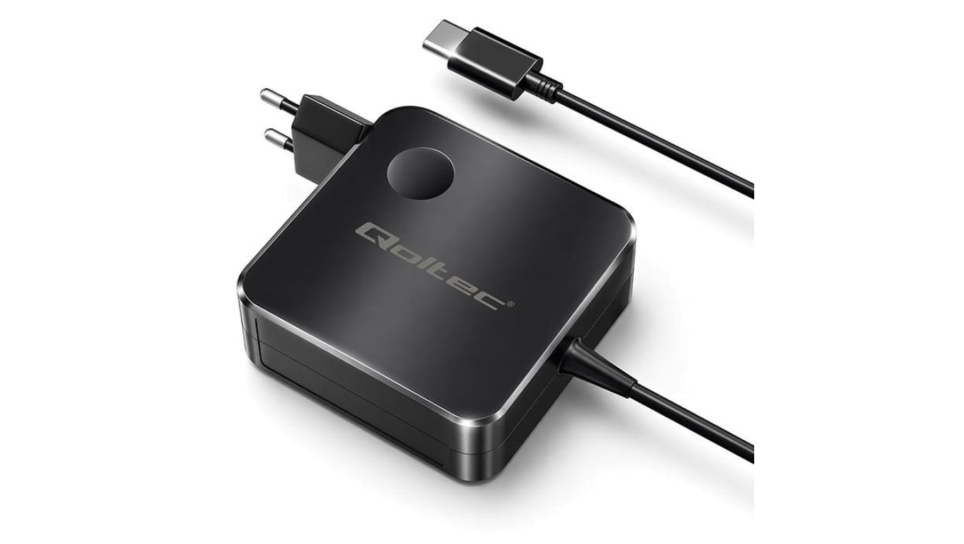 Qoltec Ładowarka sieciowa GaN Super Fast 100W USB-C PD 5-20V 3-5A Laptop MacBook Smartfon kabel 1.8m