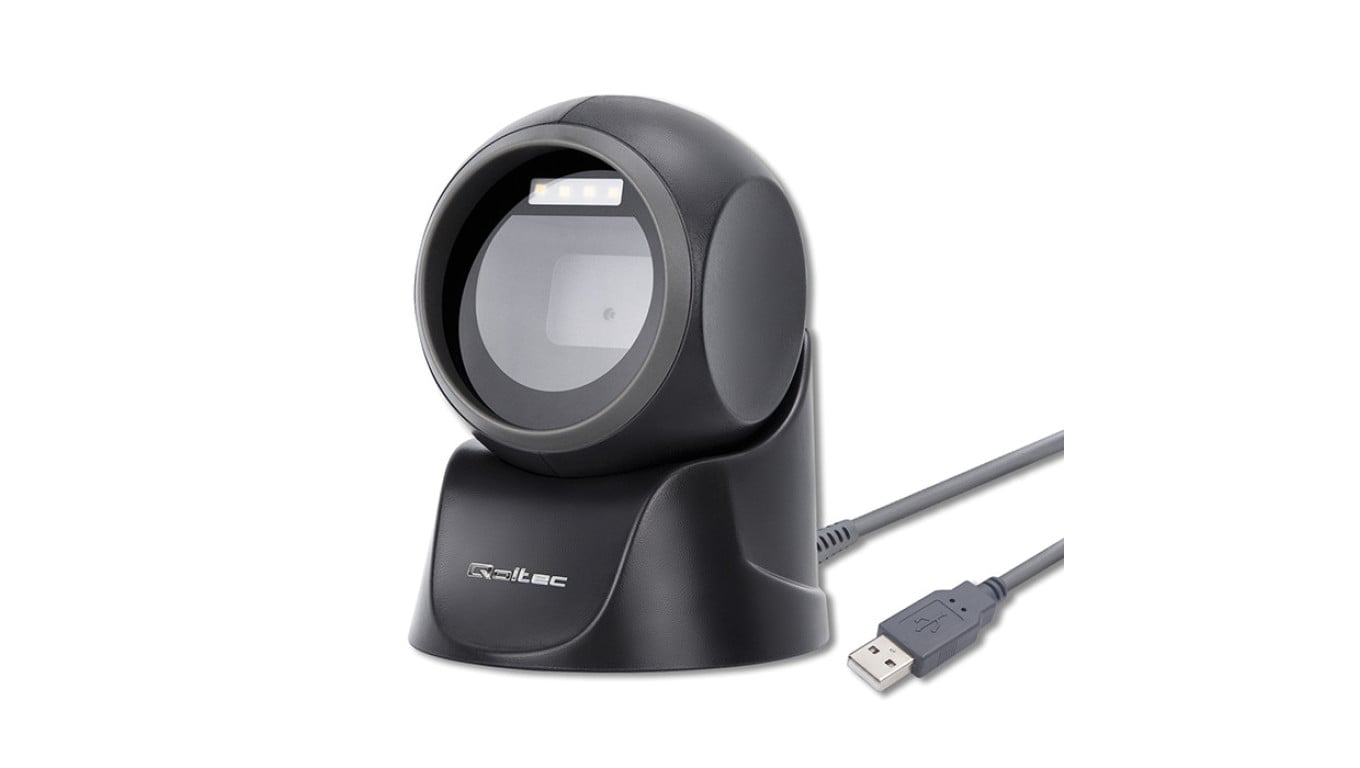 Qoltec Stacjonarny czytnik kodów 1D 2D USB