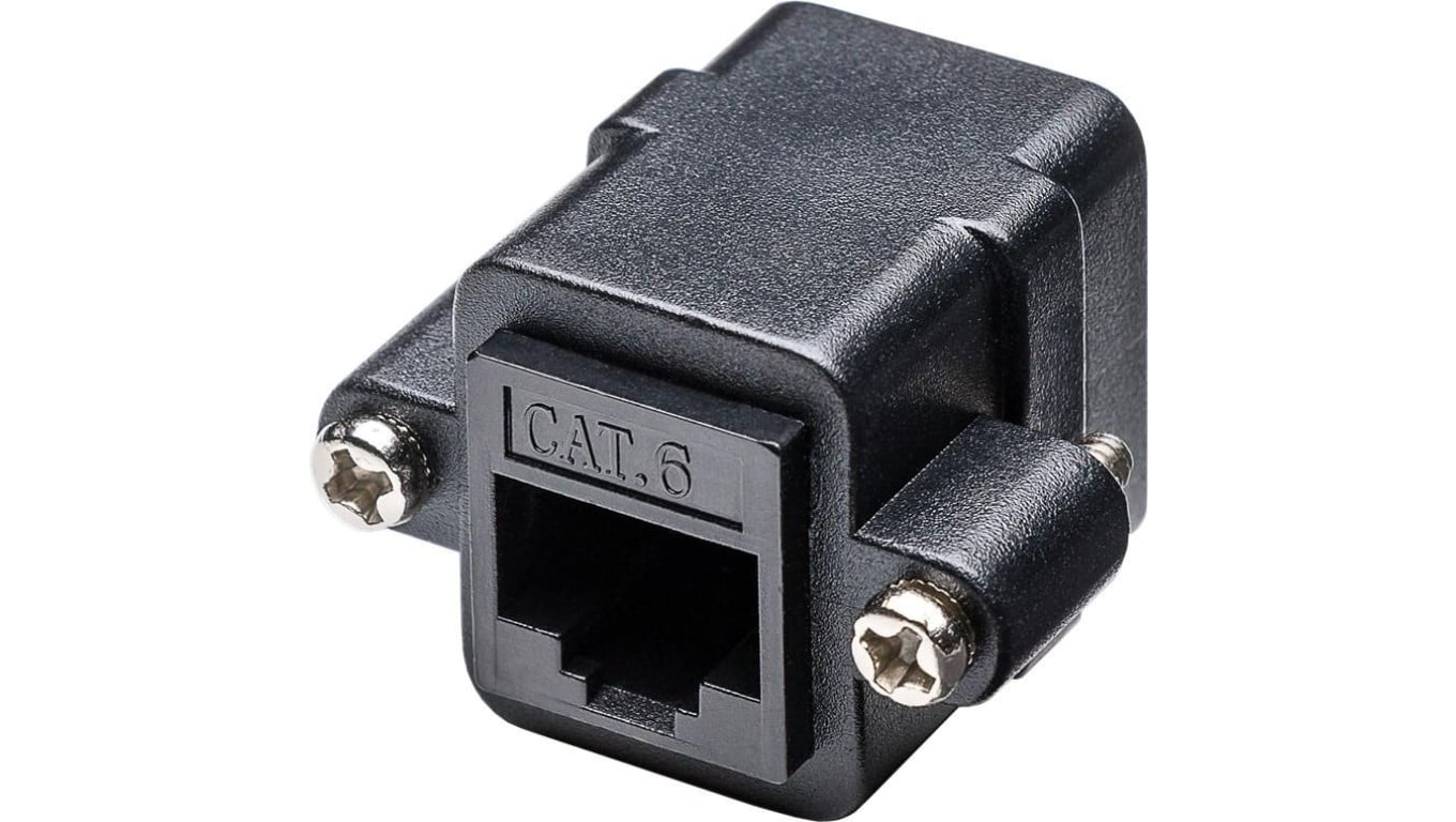 RJ45 adapter montażowy z kołnierzem montażowym, CAT 6