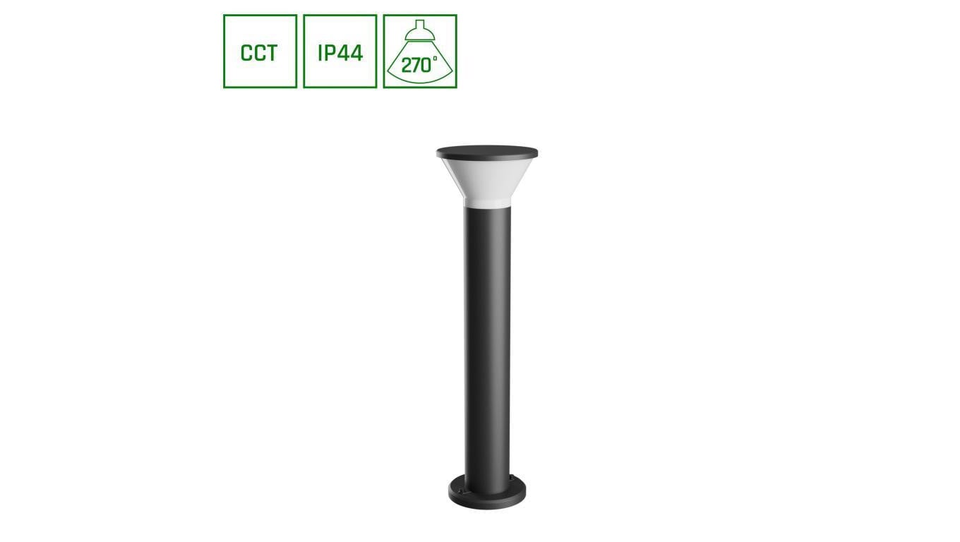 Oprawa ogrodowa STELLA ROUND GU10 6W 450lm CCT IP44 IK08 czarny