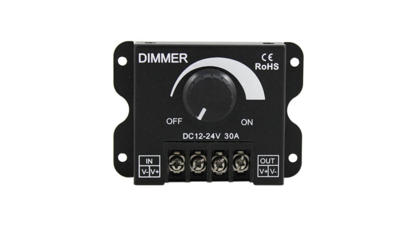 Ściemniacz led 30A 360W 12VDC manualny 12V/24V czarny