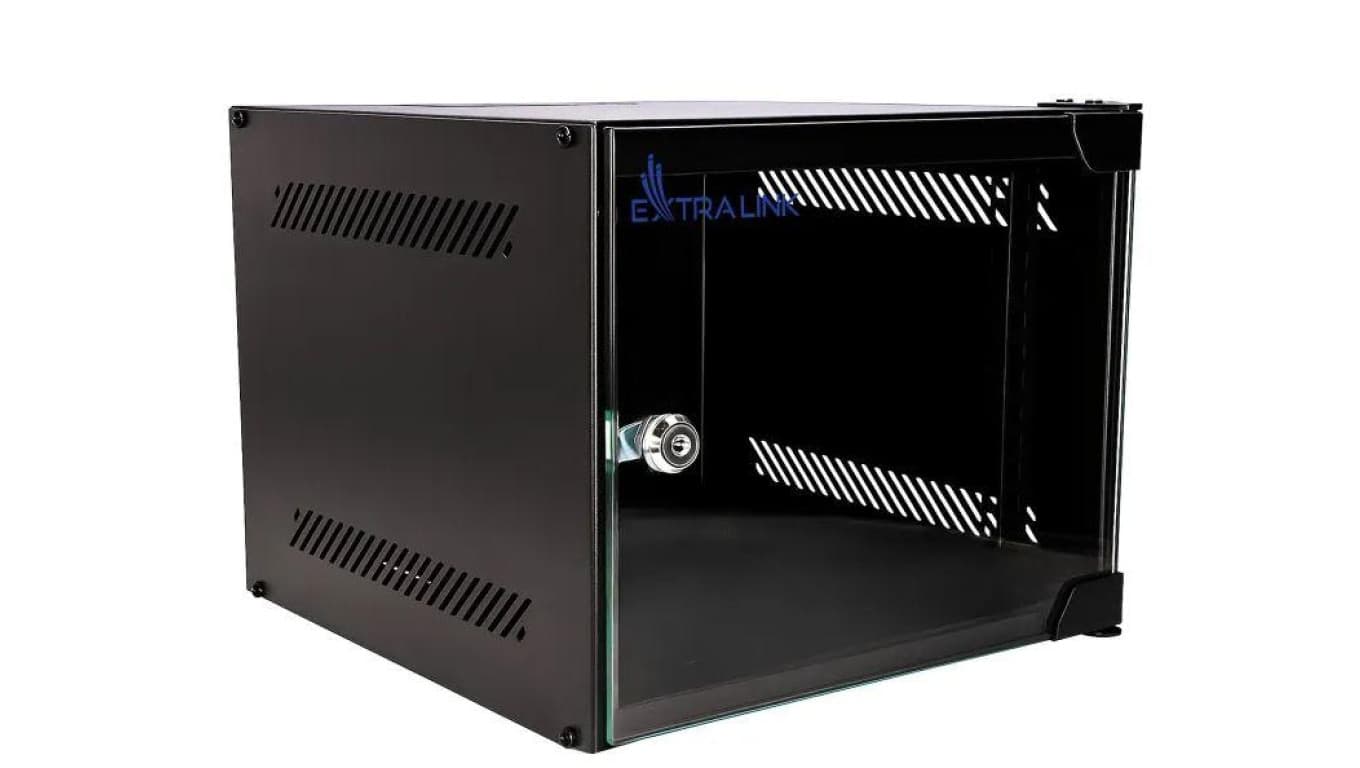 Szafa rack montowana na ścianie Extralink Lite 4U 280x310 Czarna