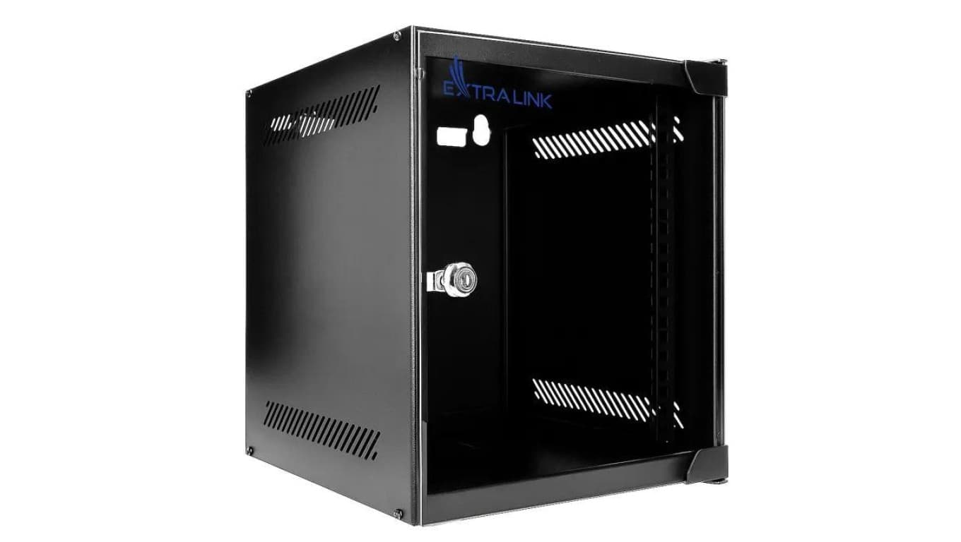 Szafa rack montowana na ścianie Extralink Lite 6U 280x310 Czarna