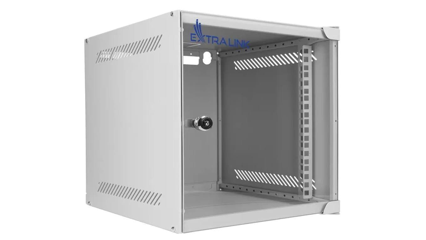 Szafa rack montowana na ścianie Extralink Lite 6U 280x310 Szara