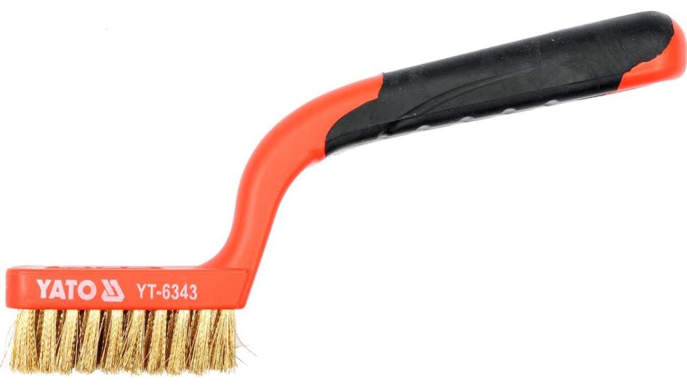 Szczotka druciana 3-rzędowa plastikowa rączka