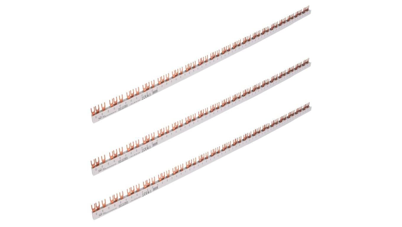 Szyna łączeniowa widełkowa 3-fazowa 10mm2 63A na 57 modułów SIMET