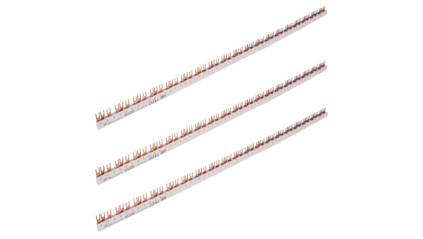 Szyna łączeniowa widełkowa 3-fazowa 10mm2 63A na 57 modułów SIMET