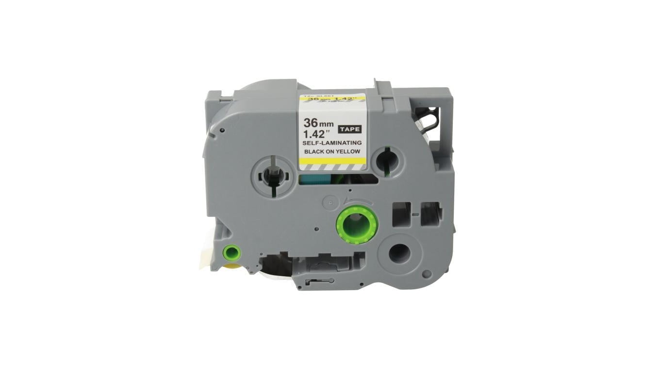 Taśma Tze-SL661 samolaminująca do drukarki Brother 36mm 8m (15+21mm) biała taśma czarny nadruk