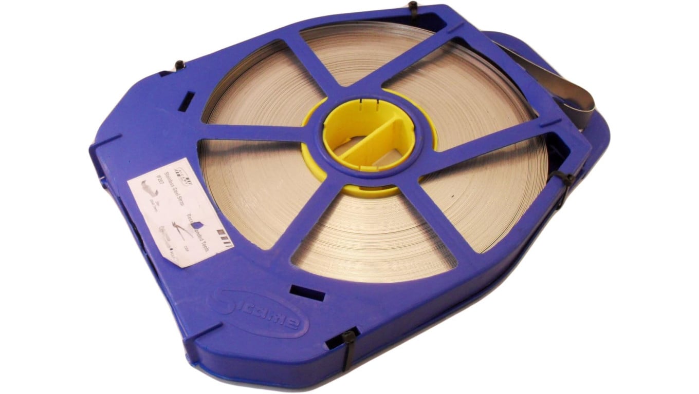 Taśma ze stali nierdzewnej do mocowania na słupach energetycznych, 20mm x 0,7mm, 50m Extralink 0,7mm