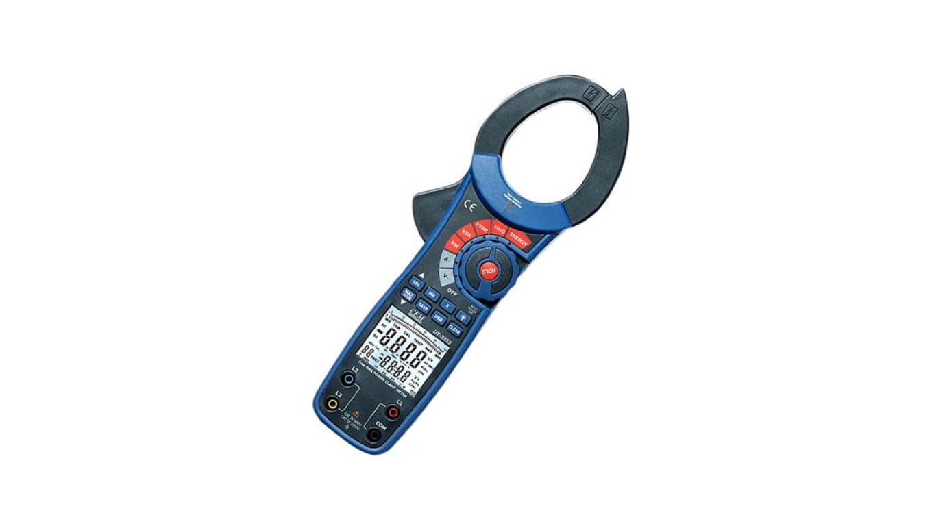 Trójfazowy miernik cęgowy mocy i energii 40A/100A/400A/1000A True RMS + USB DT-3353 20893