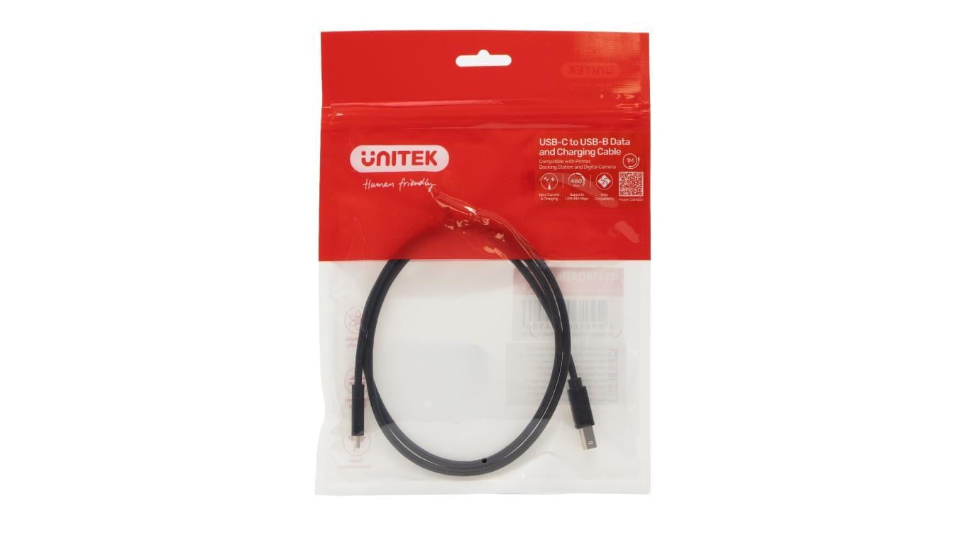 UNITEK Kabel drukarkowy USB 2.0 C / B (wtyk / wtyk) czarny 2m