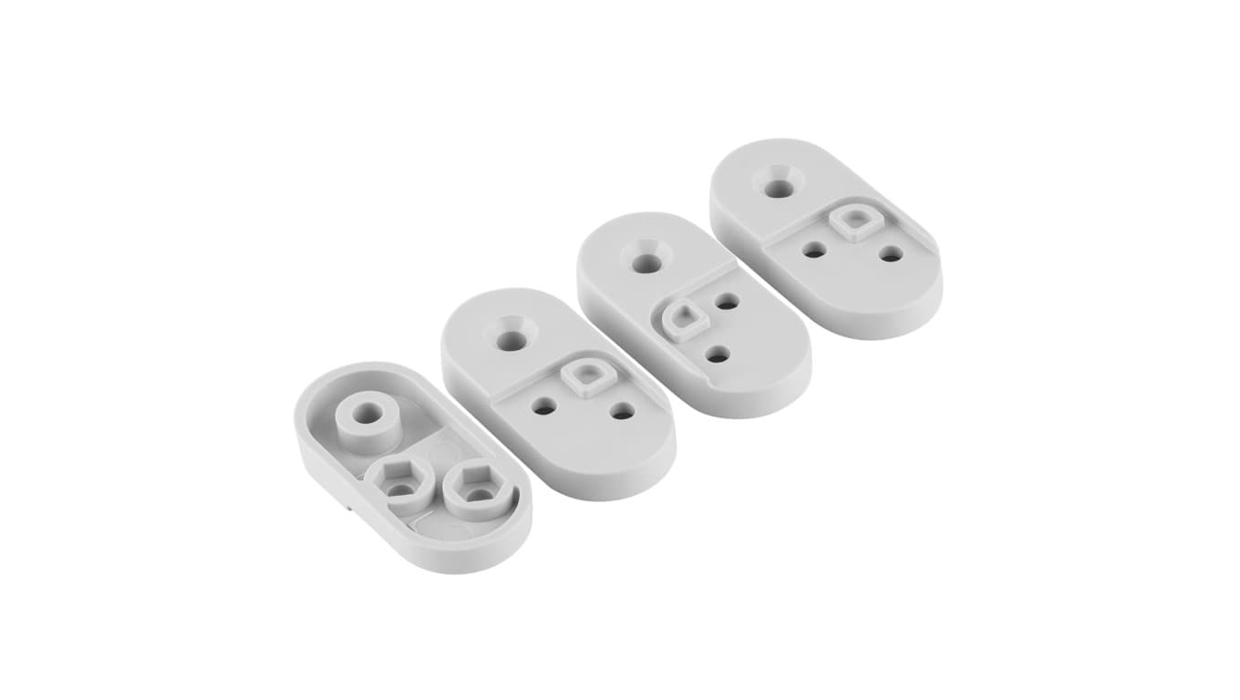 Uchwyt montażowy uniwersalny ZWM20 ABS (4 zaczepy 2xl,2xr, 4 wkręty, 4 nakrętki - komplet) - ZWM20J ABS