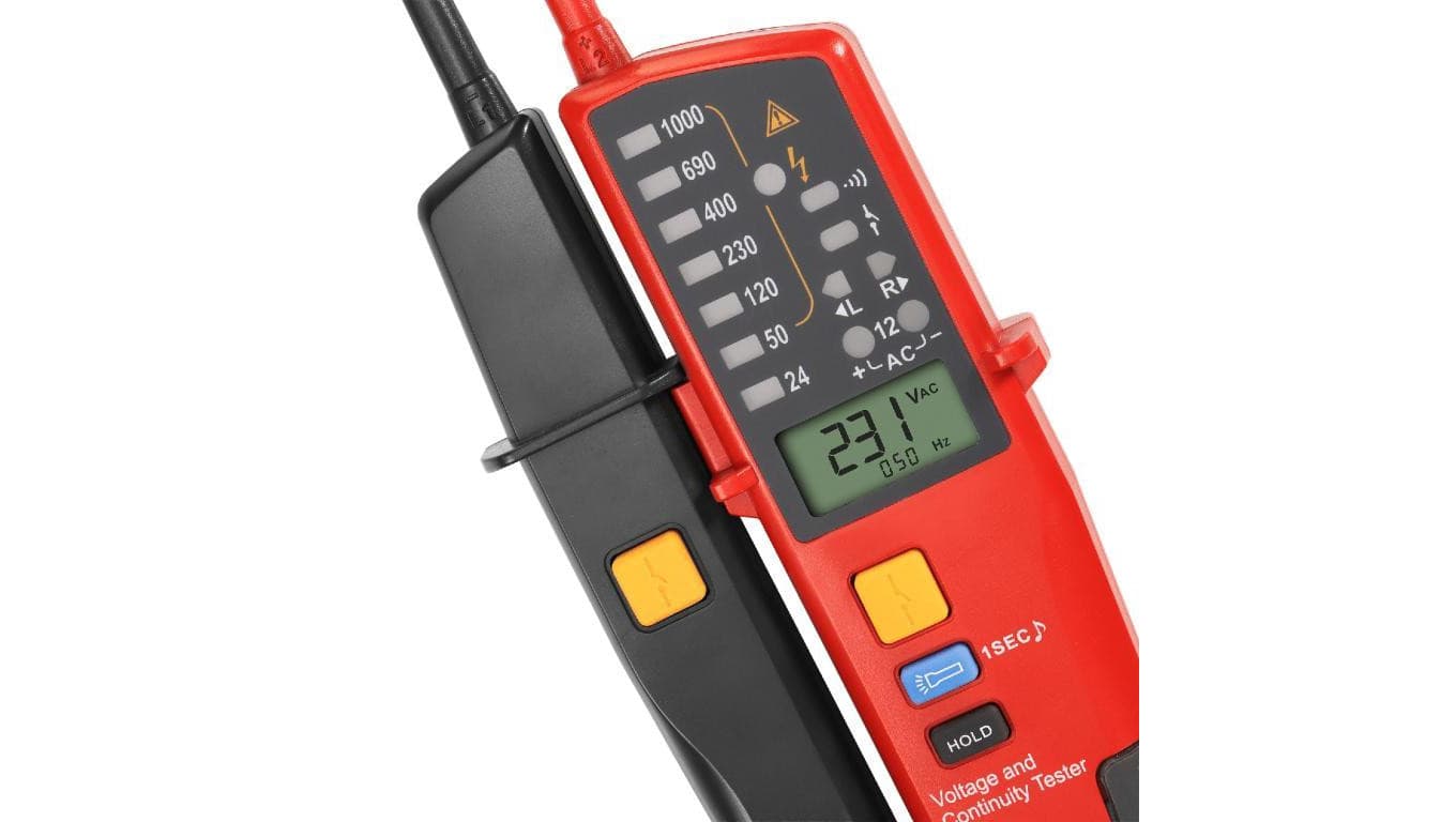 Wskaźnik napięcia oraz kolejności faz z wyświetlaczem LCD UNI-T UT18E