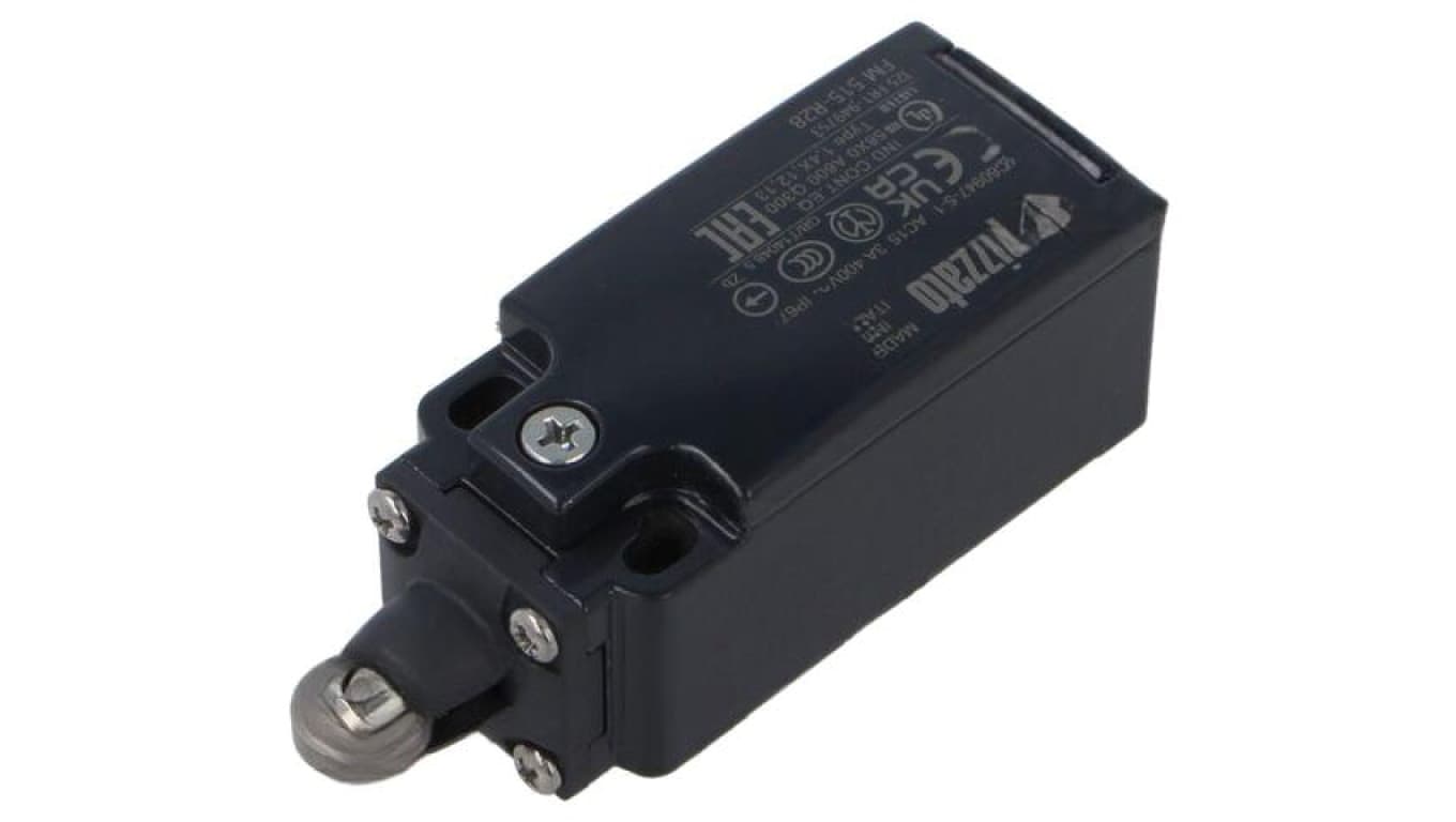 Wyłącznik krańcowy rolka stalowa Ø12mm z smarownicą NO + NC 10A FM 515-R28