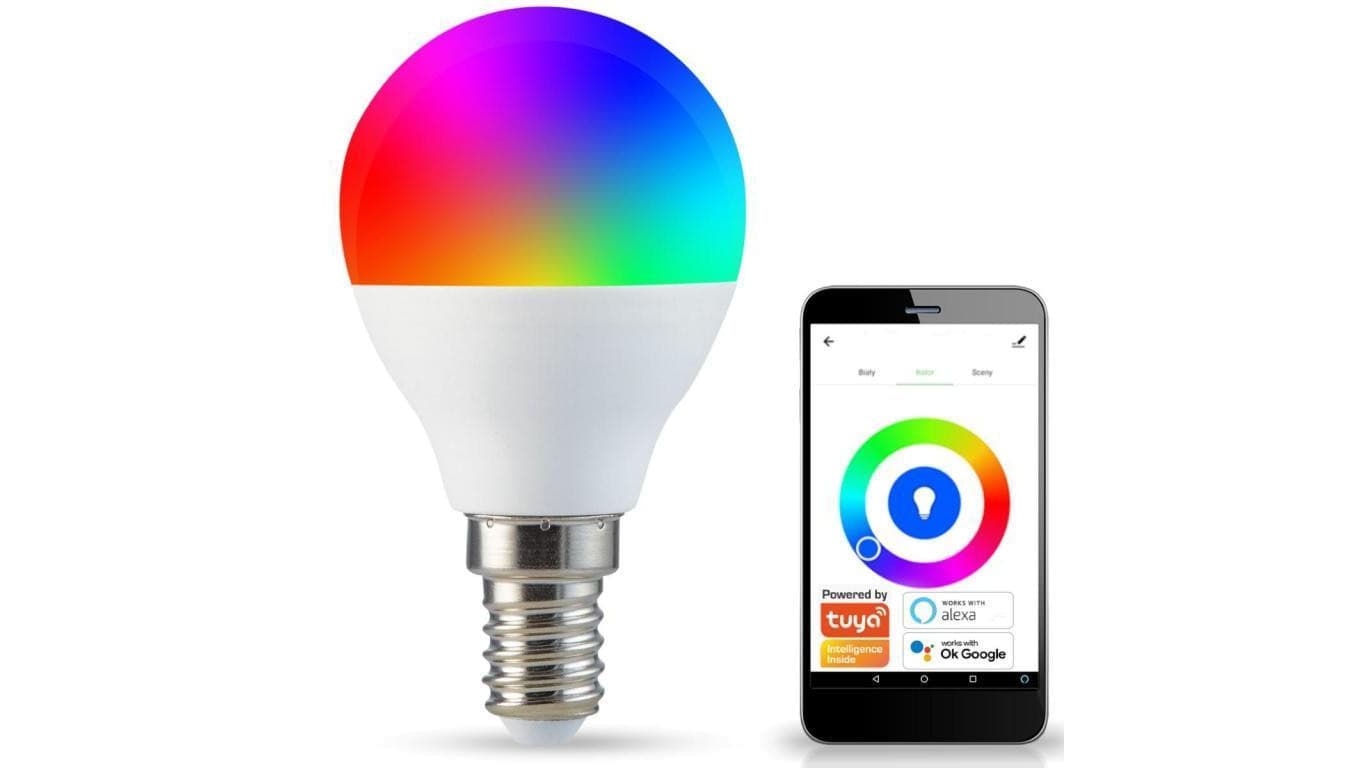 Żarówka LED E14 G45 5,5W 470lm 2700K-6500K RGB 150 GOLDLUX Smart WiFi TUYA