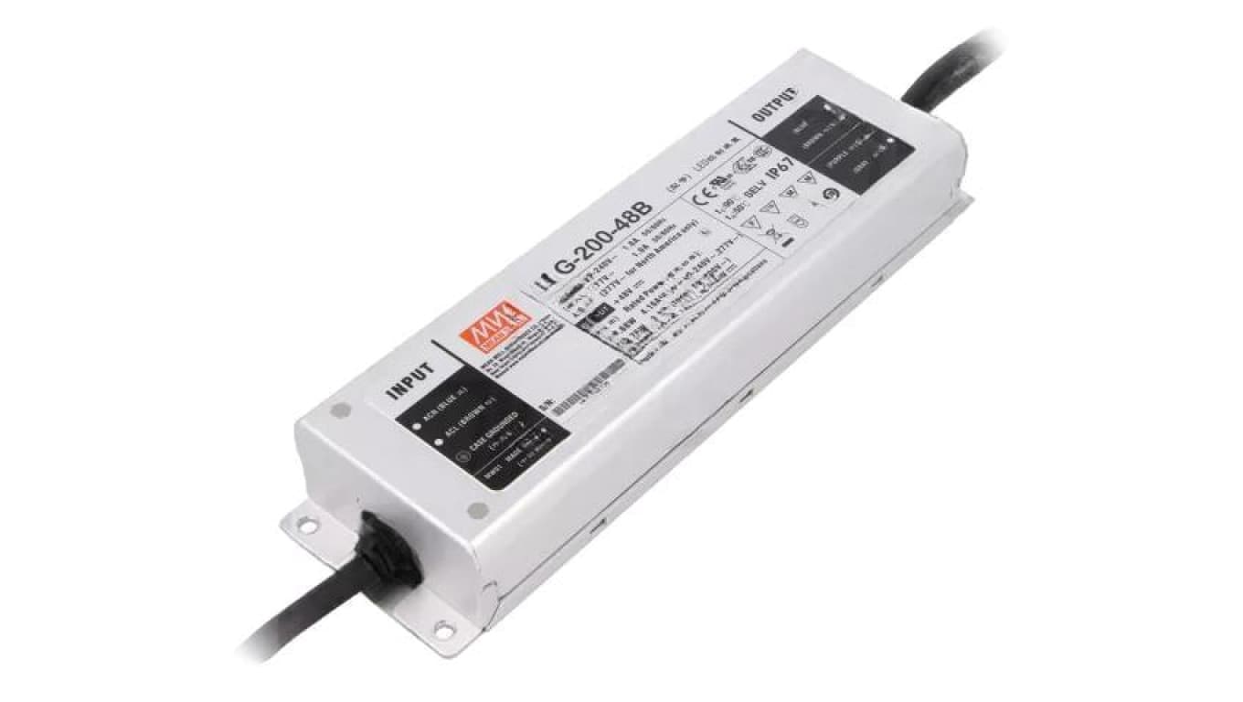 Zasilacz impulsowy DC, 200W, napięcie wyjściowe: 48 VDC, prąd wyjściowy: 4,16 A ELG-200-48B