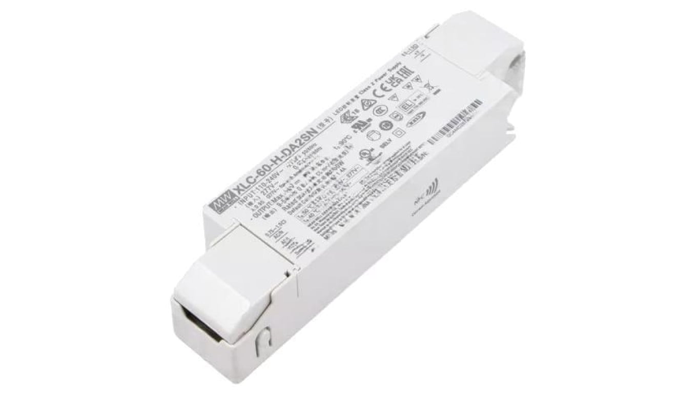 Zasilacz impulsowy DC, 60W, napięcie wyjściowe: 9...54 VDC, prąd wyjściowy: 900 mA...1,7 A XLC-60-H-DA2SN