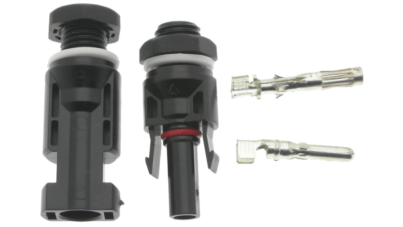 Złącze fotowoltaiczne do obudowy rozdzielni rozdzielnicy MC4 męskie żeńskie 4mm2 IP67 1000V DC