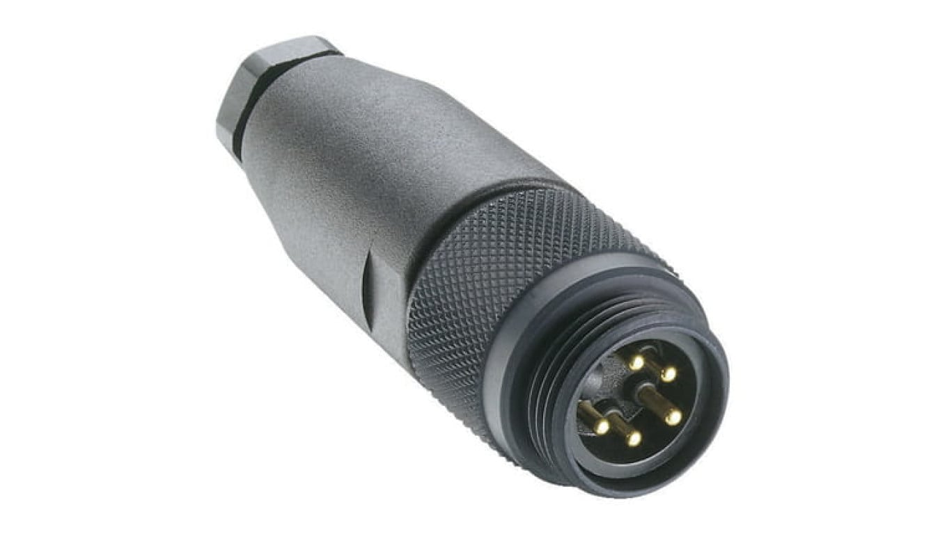 Złącze zasilające do samokonfekcjonowania męskie proste 5-PIN(4+PE) 230 VAC/DC 9 A czarny RSC 50/9