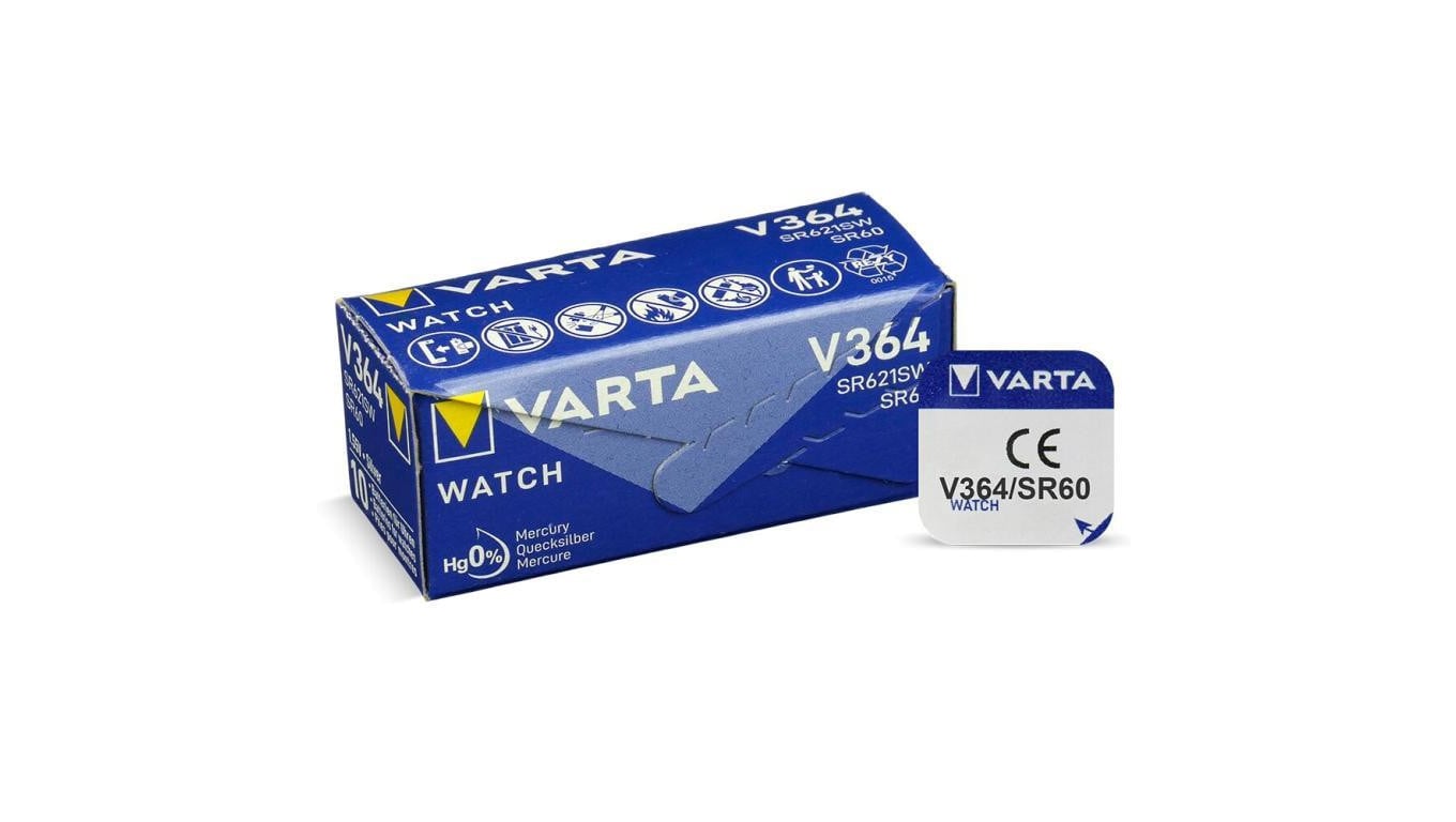 1 x bateria srebrowa (zegarkowa) 364 VARTA (SR621SW) Bat.