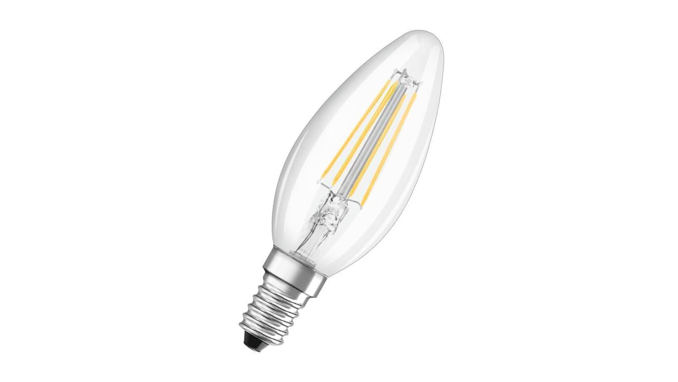 6 szt. Żarówka LED OSRAM B35 E14 Świeczka 4W zamiennik 40W 470lm 2700K Ciepła 300 Filament Klasa E 2 Lata Gwarancji