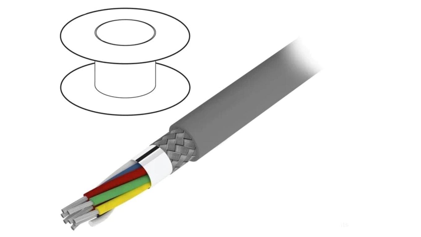 Przewód na rolce 30,5m Alpha Essential 10x22AWG PVC ciemnoszary 300V 6346 SL005