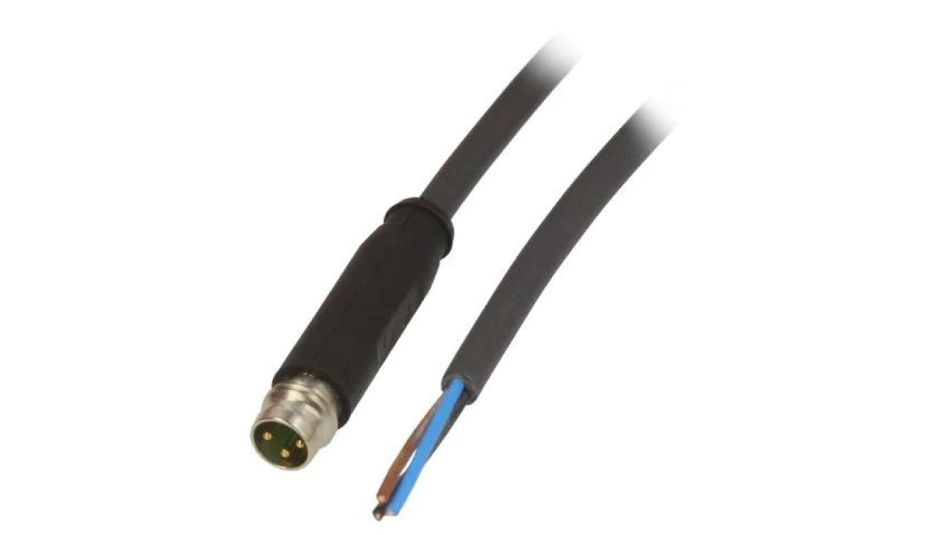 Gniazdo proste M8, P3 z przewodem o długości1,5m, PUR 7000-08161-6300150