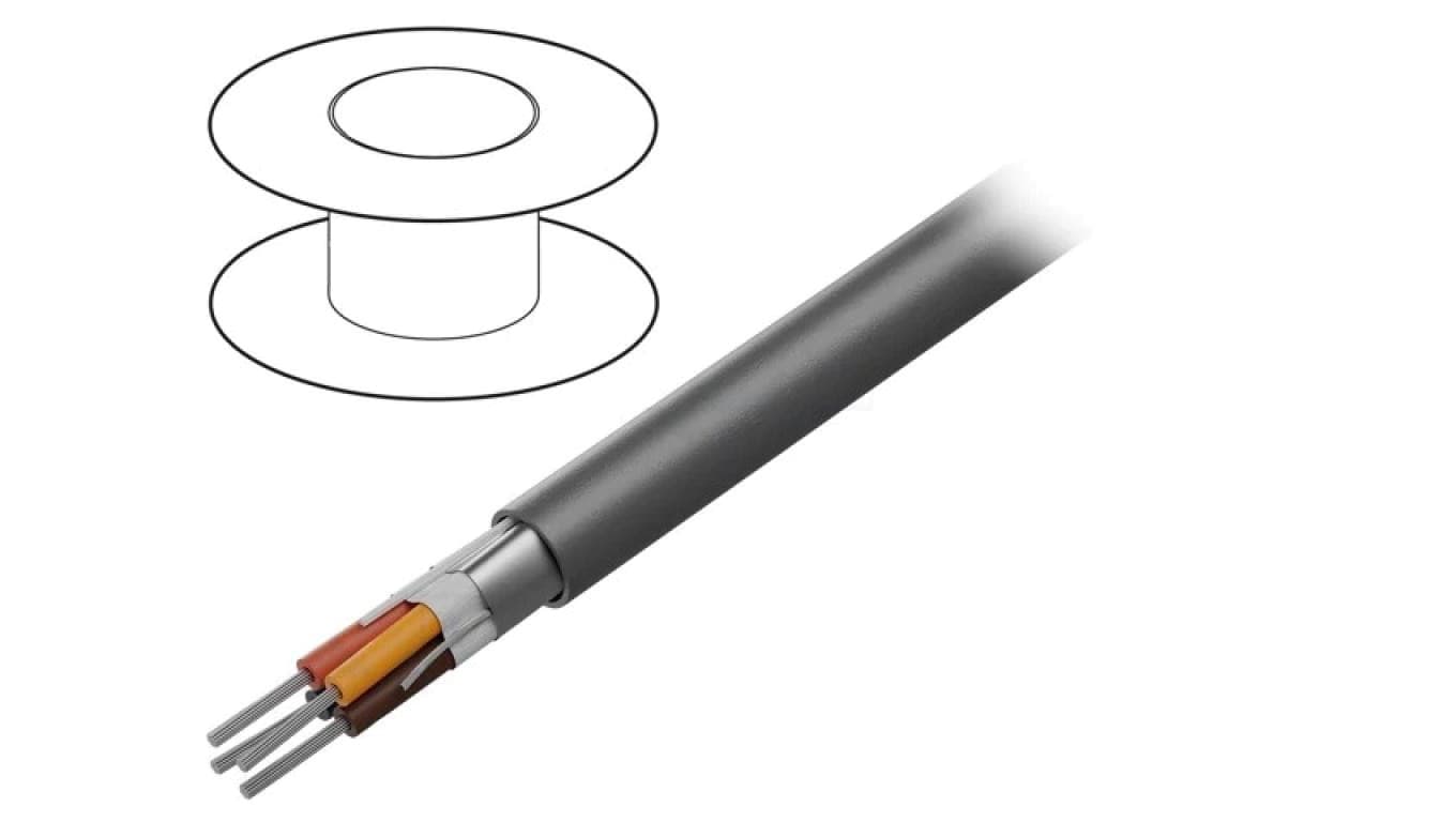 Przewód na rolce30,5m EcoCable Mini 4x28AWG folia Al-PET MPPE ciemnoszary 78104 SL005
