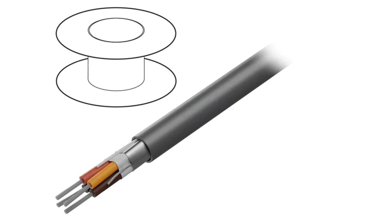 Przewód na rolce30,5m EcoCable Mini 4x28AWG folia Al-PET MPPE ciemnoszary 78104 SL005