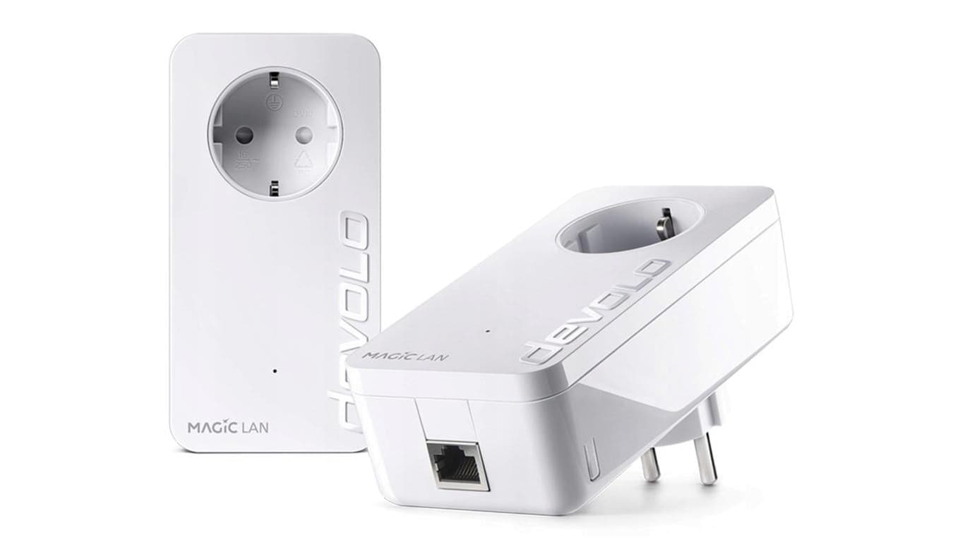 Adapter Lan/230V Devolo Magic 2 LAN Powerline Kit przesył sygnału LAN po kablach elektrycznych
