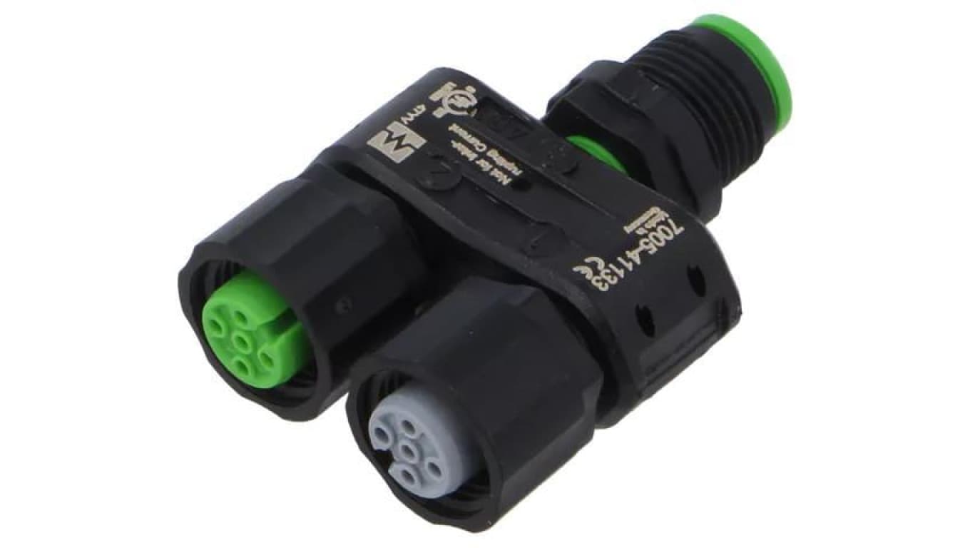 Adapter M12 5-PIN, 4-PIN 60VDC 60VAC 4A IP67 7005-41133-0000000