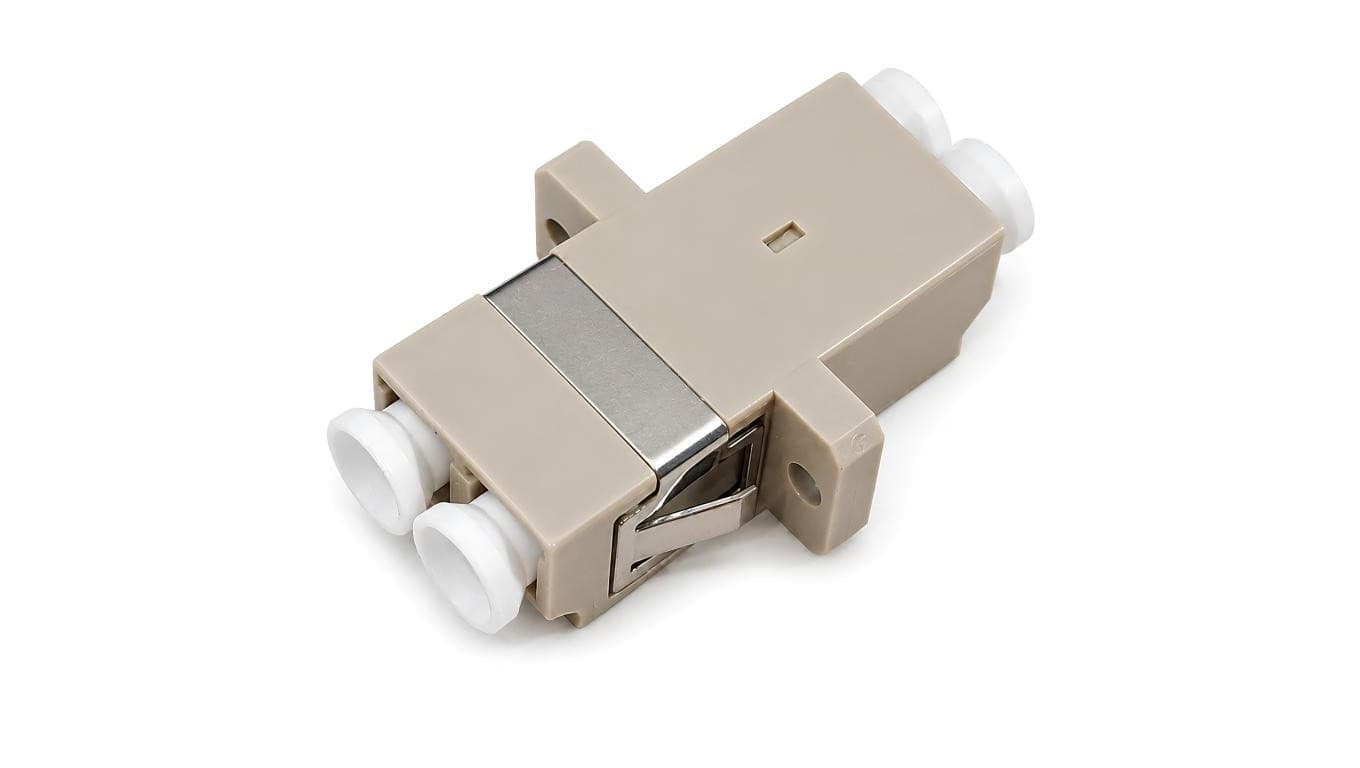 Adapter światłowodowy MM LC/UPC-LC/UPC duplex OM2 szary NEKU
