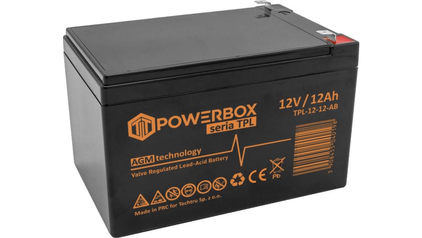 Akumulator VRLA / AGM bezobsługowy Powebox TPL 12V 12Ah