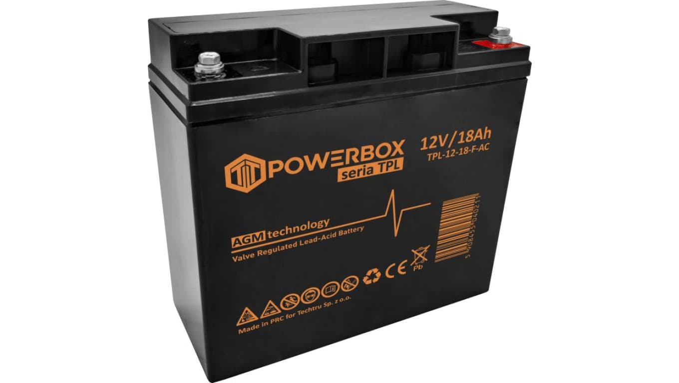 Akumulator VRLA / AGM bezobsługowy Powebox TPL 12V 18Ah F