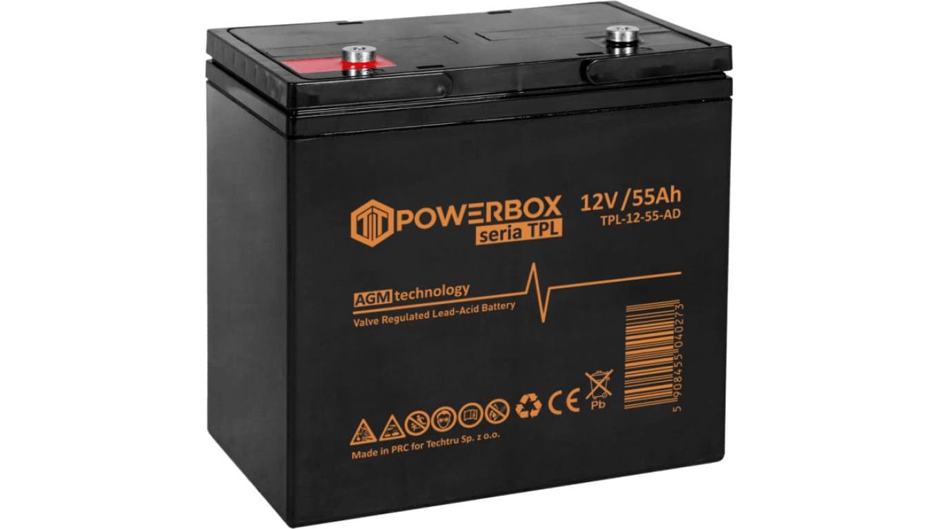 Akumulator VRLA / AGM bezobsługowy Powebox TPL 12V 55Ah