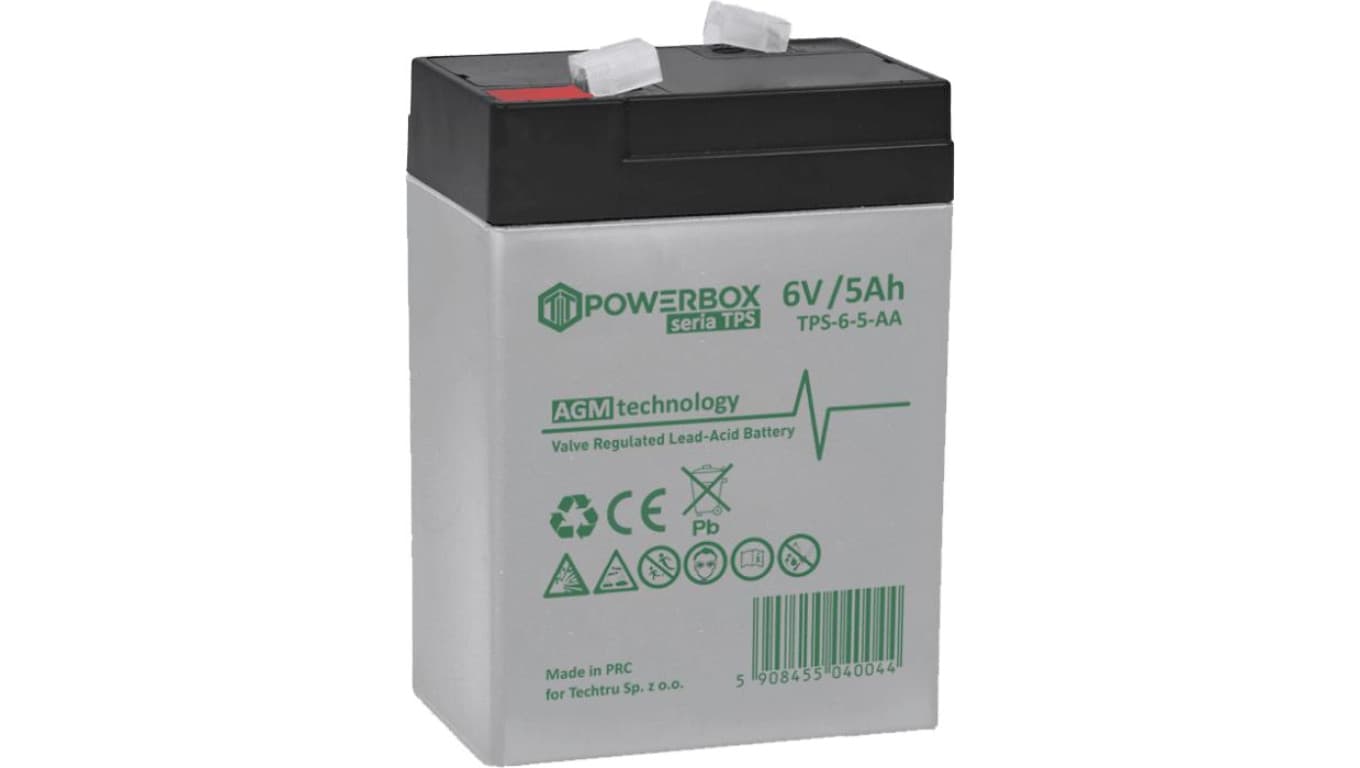 Akumulator VRLA / AGM bezobsługowy Powebox TPS 6V 5Ah
