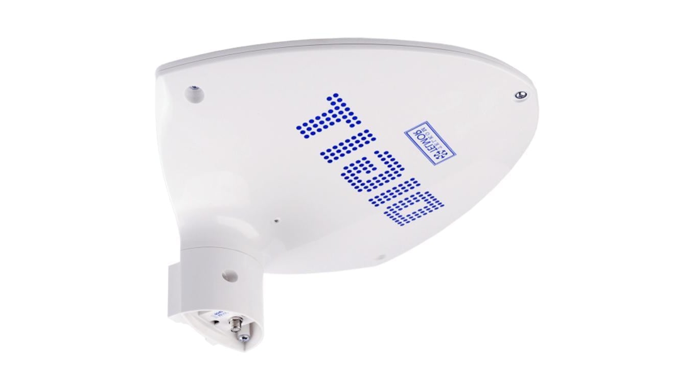 Antena TV DVB-T/T2 DIGIT filtr 5G aktywna biała Telkom TELMOR