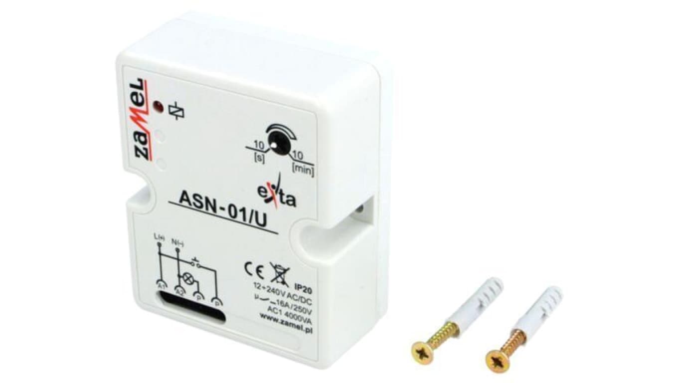 Automat schodowy, natynkowy, 12÷240VAC, 12÷240VDC, SPST-NO, IP20 ASN-01/U