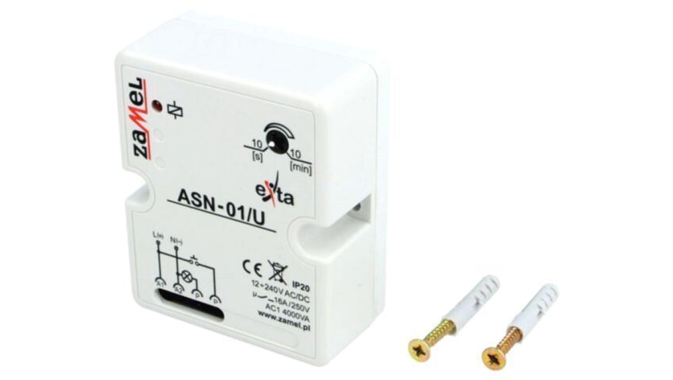 Automat schodowy, natynkowy, 12÷240VAC, 12÷240VDC, SPST-NO, IP20 ASN-01/U